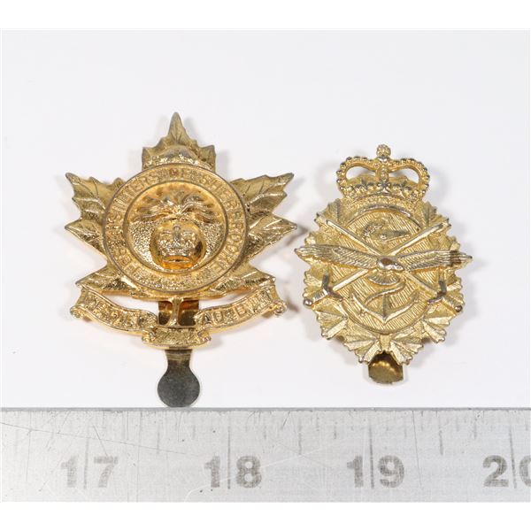 #238 LOT OF 2 CAP BADGES CANADIAN MILITARY