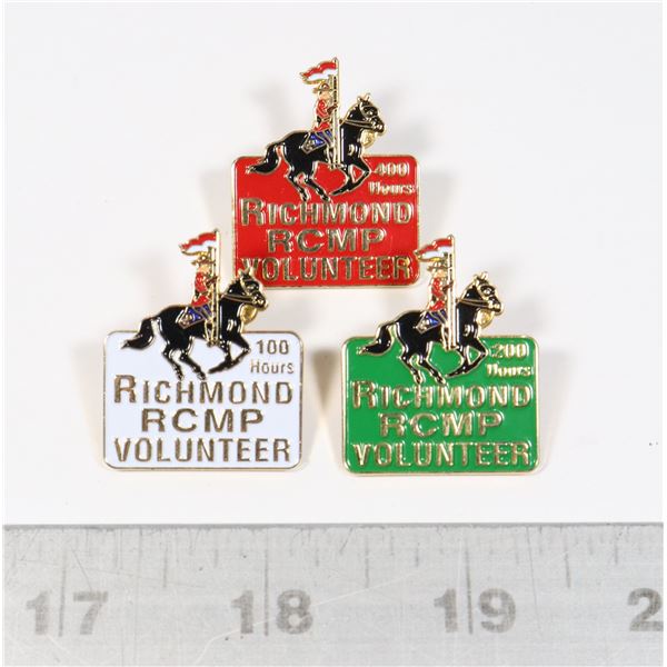 #250 LOT OF 3 RICHMOND RCMP PINS