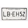 Image 1 : #628 DOMINICAN REPUBLIC LB-EH52 LICENSE PLATE