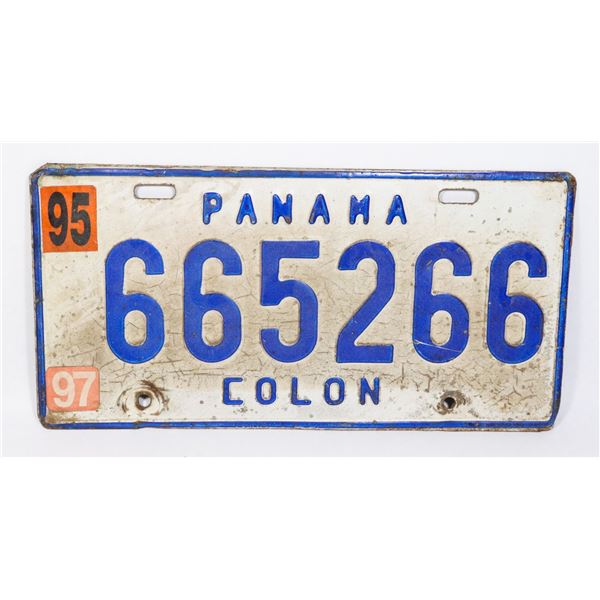 #631 PANAMA COLON 1997 665266 LICENSE PLATE