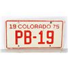 Image 1 : #640 COLORADO SMALL SIZE LICENSE PLATE