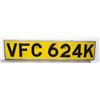 Image 1 : #641 LARGE SIZE VFC 624K LICENSE PLATE