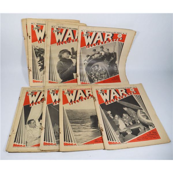 #665 LOT OF 10 WWII WAR ILLUSTRATED WAR TIME