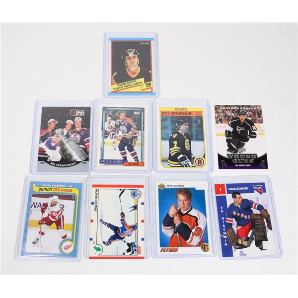 #750 LOT OF ASSORTED COLLECTABLE HOCKEY CARDS IN