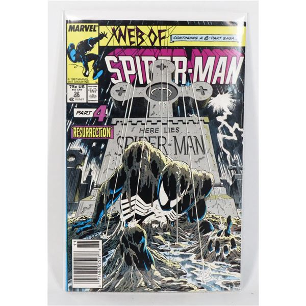 #953 MARVEL COMICS WEB OF SPIDERMAN #32 1987