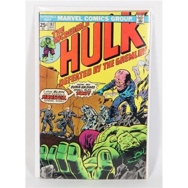 #982  MARVEL COMICS THE INCREDIBLE HULK #187