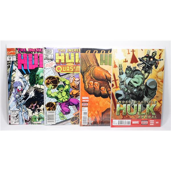 LOT OF 4 HULK MARVEL COMICS