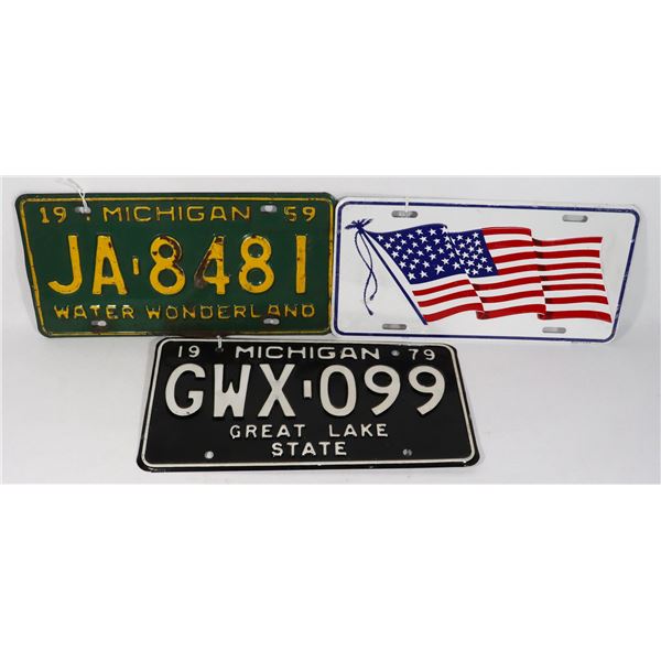 LOT OF 3 LICENSE PLATE