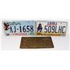 Image 1 : LOT OF 3 LICENSE PLATE