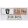 Image 1 : LOT OF 3 LICENSE PLATE