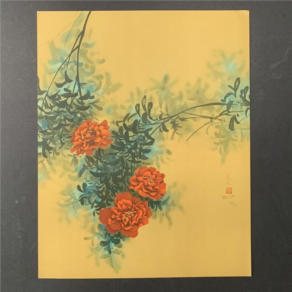 David Lee's "Red Flowers" Limited Edition Print