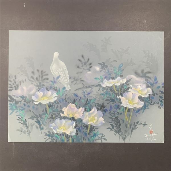 David Lee's "White Bird and Flowers" Limited Edition Print