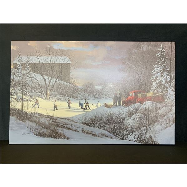 Doug Laird's "Night Hockey" Open Edition Canvas