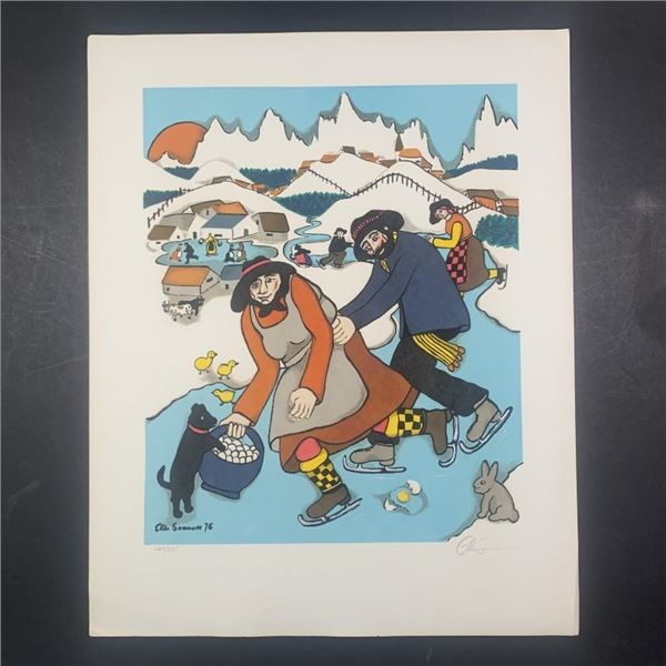 Elke Sommer's "Ice Skating on the River" Limited Edition Print