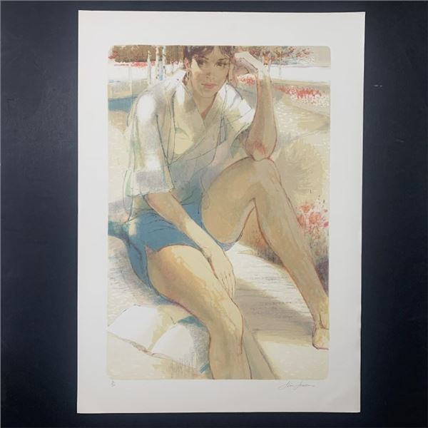 Jim Johnson's "Woman in Blue Shorts" Limited Edition Print