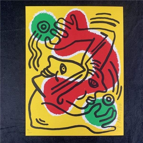 Keith Haring's "International Youth Year" Limited Edition Print