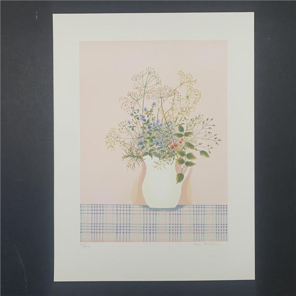 Mary Faulconer's "Herbs on Pink Background" Limited Edition Print