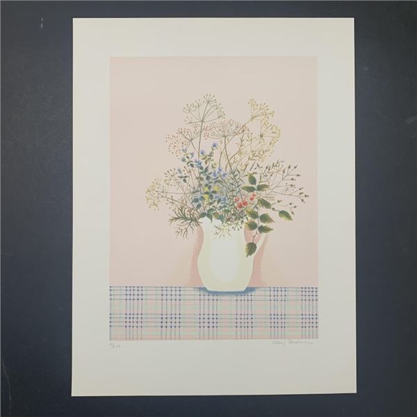 Mary Faulconer's "Herbs on Pink Background" Limited Edition Print
