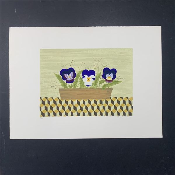 Mary Faulconer's "Three Pansies" Limited Edition Print