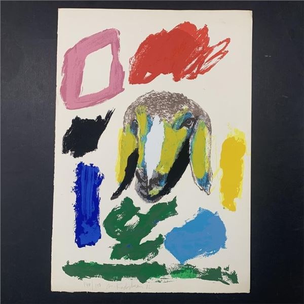 Menashe Kadishman's "Abstract Sheep" Limited Edition Print