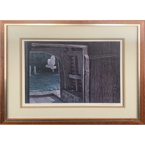 Robert Bateman's "Barn Owl in the Churchyard" Limited Edition Print