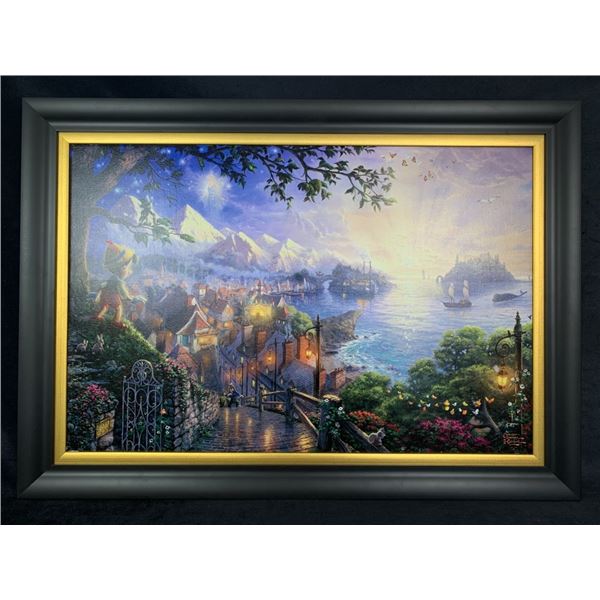 Thomas Kinkade's "Pinocchio Wishes Upon a Star" Limited Edition Canvas