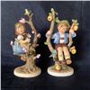 Image 1 : Goebel "Apple Tree Boy" and "Apple Tree Girl" TMK-6 Porcelain Figurines