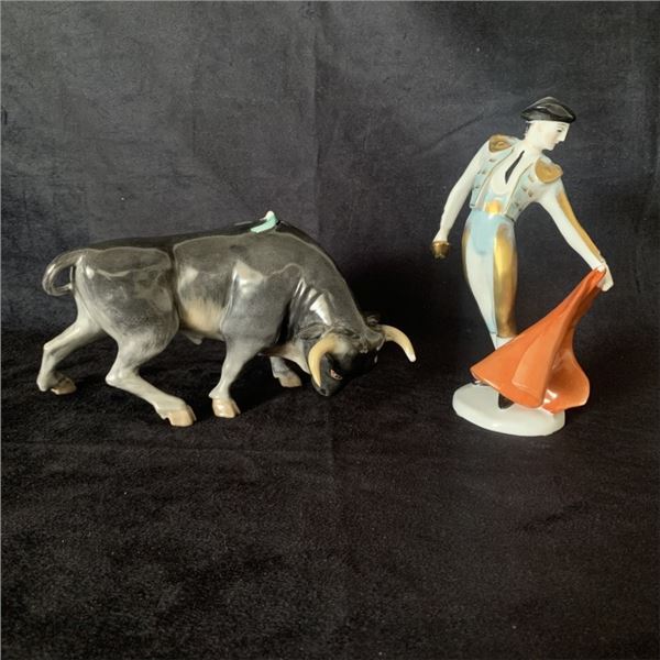 Rosenthal  Matador  and  Bull  Porcelain Figurines