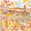 Image 2 : Ensrud "Chassange-Montrachet, Burgundy" Original Mixed Media On Paper
