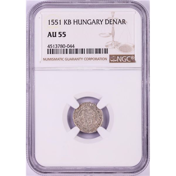 1551 KB Hungary Denar 'Madonna and Child' Coin NGC AU55