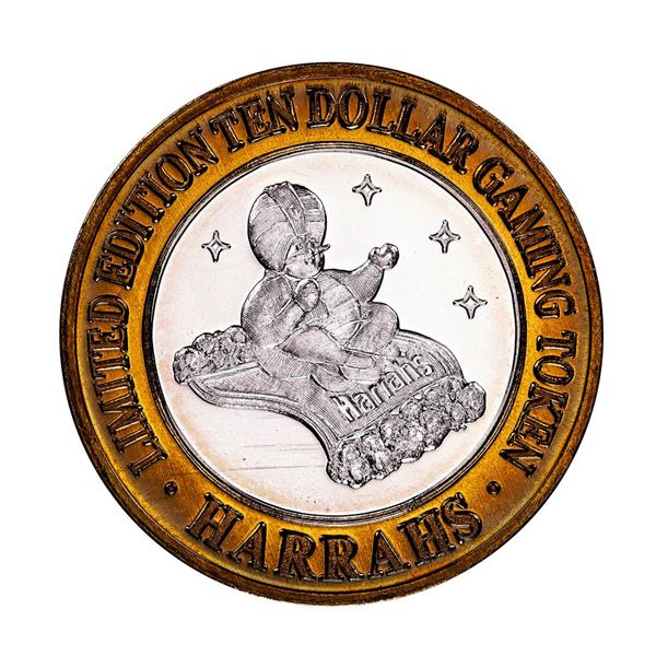 .999 Silver Harrah's Lake Tahoe, Nevada $10 Casino Limited Edition Gaming Token