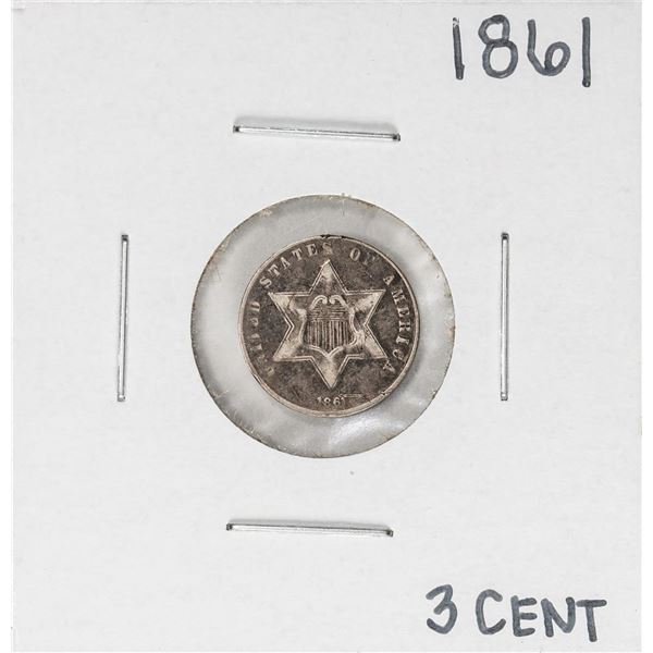 1861 Three Cent Silver Piece Coin