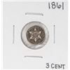 Image 1 : 1861 Three Cent Silver Piece Coin
