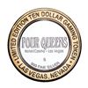 Image 2 : .999 Silver Four Queens Casino Hotel Las Vegas $10 Limited Edition Gaming Token