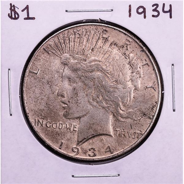 1934 $1 Peace Silver Dollar Coin