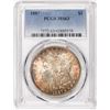 Image 1 : 1887 $1 Morgan Silver Dollar Coin PCGS MS63 Nice Toning
