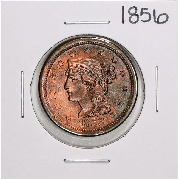 1856 Braided Hair Large Cent Coin