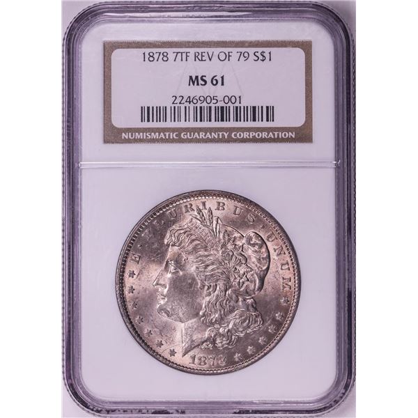 1878 7TF Reverse of 79 $1 Morgan Silver Dollar Coin NGC MS61