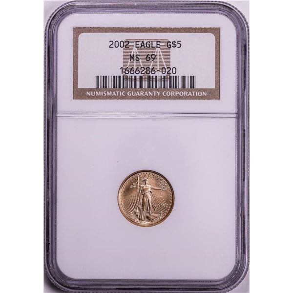 2002 $5 American Eagle Gold Coin NGC MS69