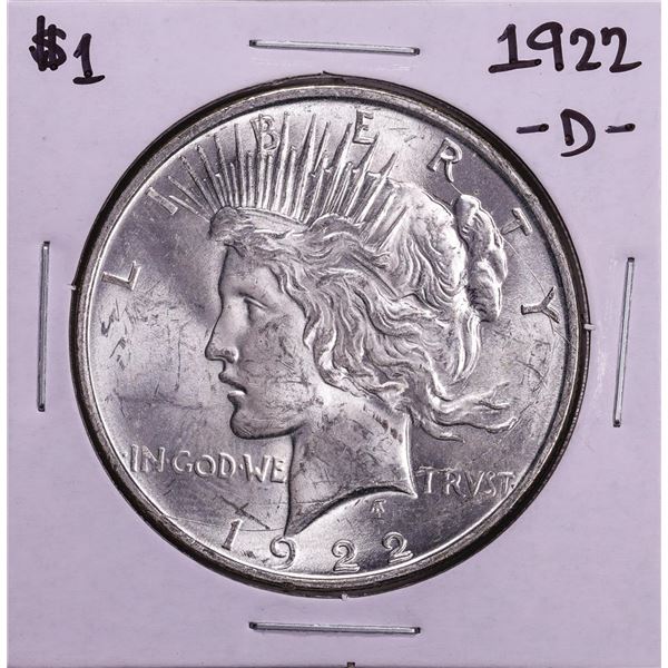 1922-D $1 Peace Silver Dollar Coin