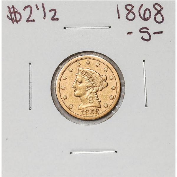 1868-S $2 1/2 Liberty Head Quarter Eagle Gold Coin