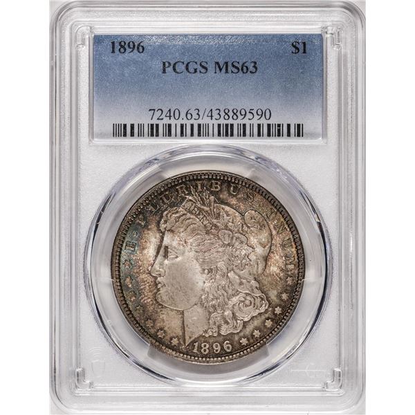 1896 $1 Morgan Silver Dollar Coin PCGS MS63