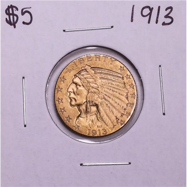 1913 $5 Indian Head Half Eagle Gold Coin
