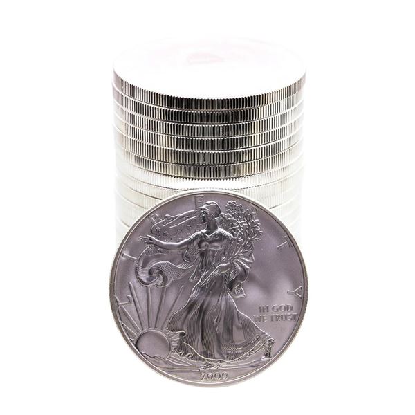 Roll of (20) Brilliant Uncirculated 2009 $1 American Silver Eagle Coins