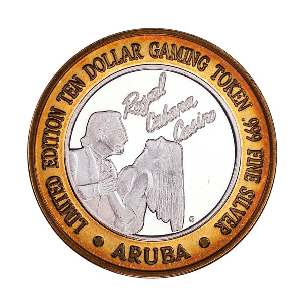 .999 Silver Royal Cabana Casino Aruba $10 Limited Edition Gaming Token