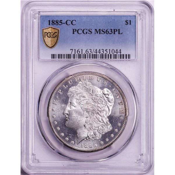 1885-CC $1 Morgan Silver Dollar Coin PCGS MS63PL
