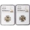 Image 1 : Lot of (2) 1943-D Jefferson Nickel Coins NGC MS66 5FS
