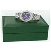 Image 7 : Rolex Men's Stainless Steel Blue Vignette Roman 3 ctw Diamond Datejust Wristwatch