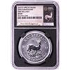 Image 1 : 2017 South Africa Krugerrand Silver Coin NGC SP69 First Releases