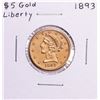 Image 1 : 1893 $5 Liberty Head Half Eagle Gold Coin